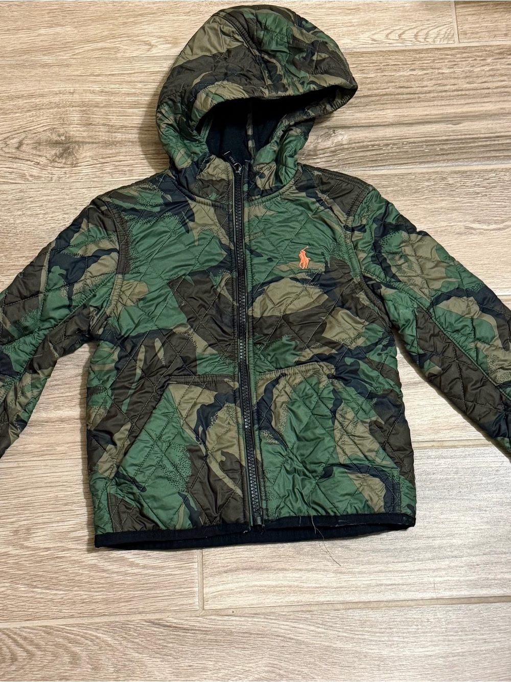 Polo Ralph Lauren Toddler Boys Fleece Lined Camouflage Camo Jacket Size 4 4T